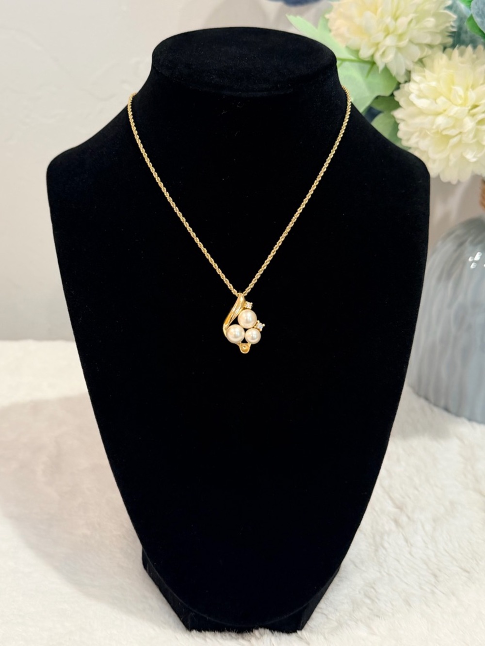 Christian Dior Pearl Crystal Necklace